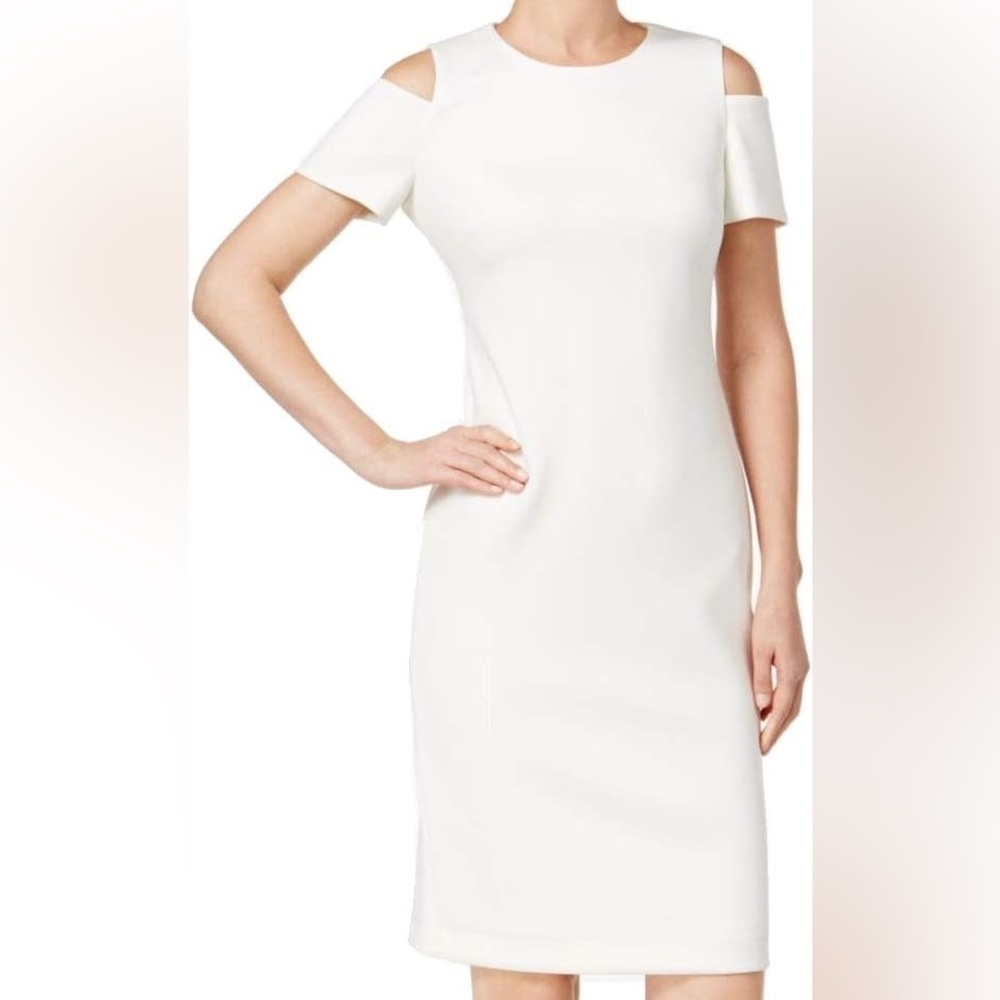 Calvin Klein Cold Shoulder Sheath Dress